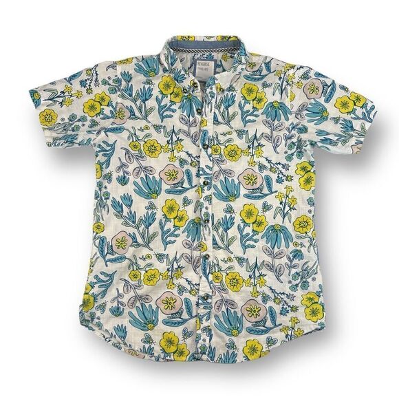 Reverse Threads Button Front Floral Top Size Medium - Picture 1 of 5